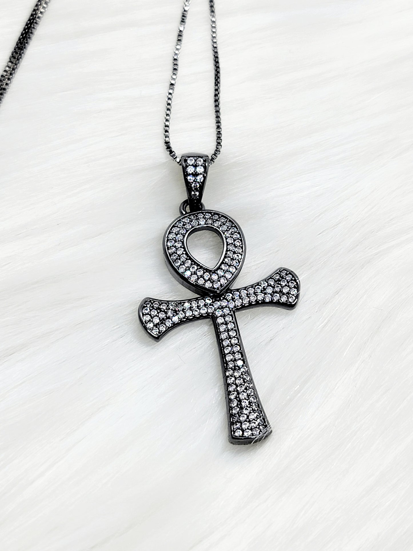 Pave Ankh Necklace