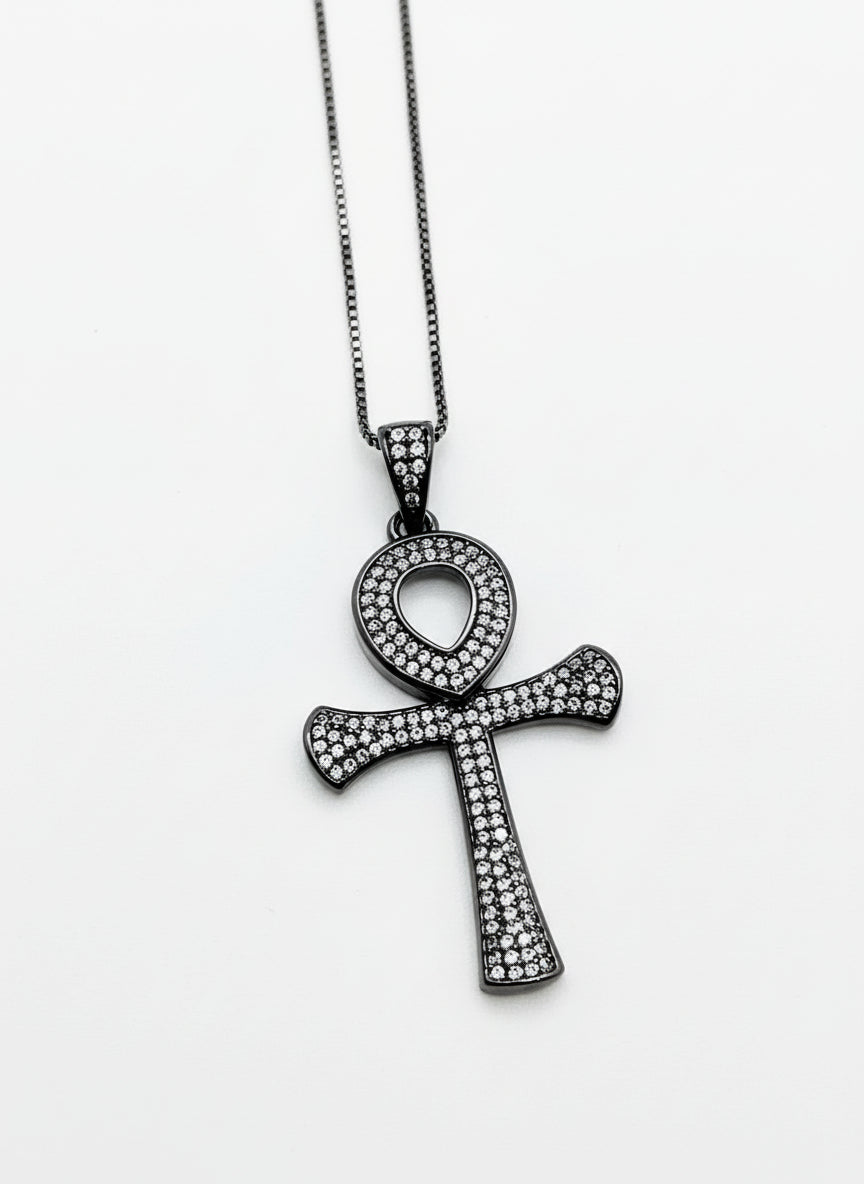Pave Ankh Necklace