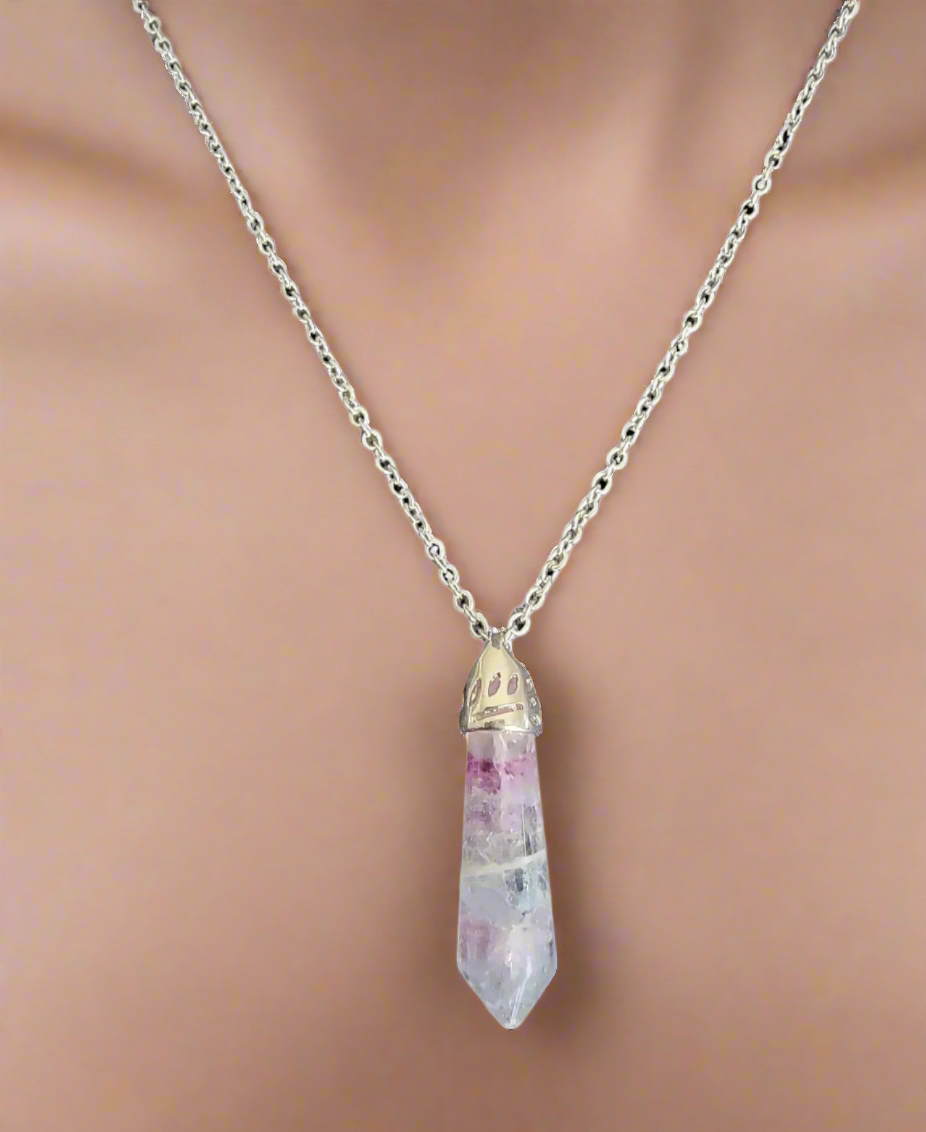 Fluorite Bullet Necklace