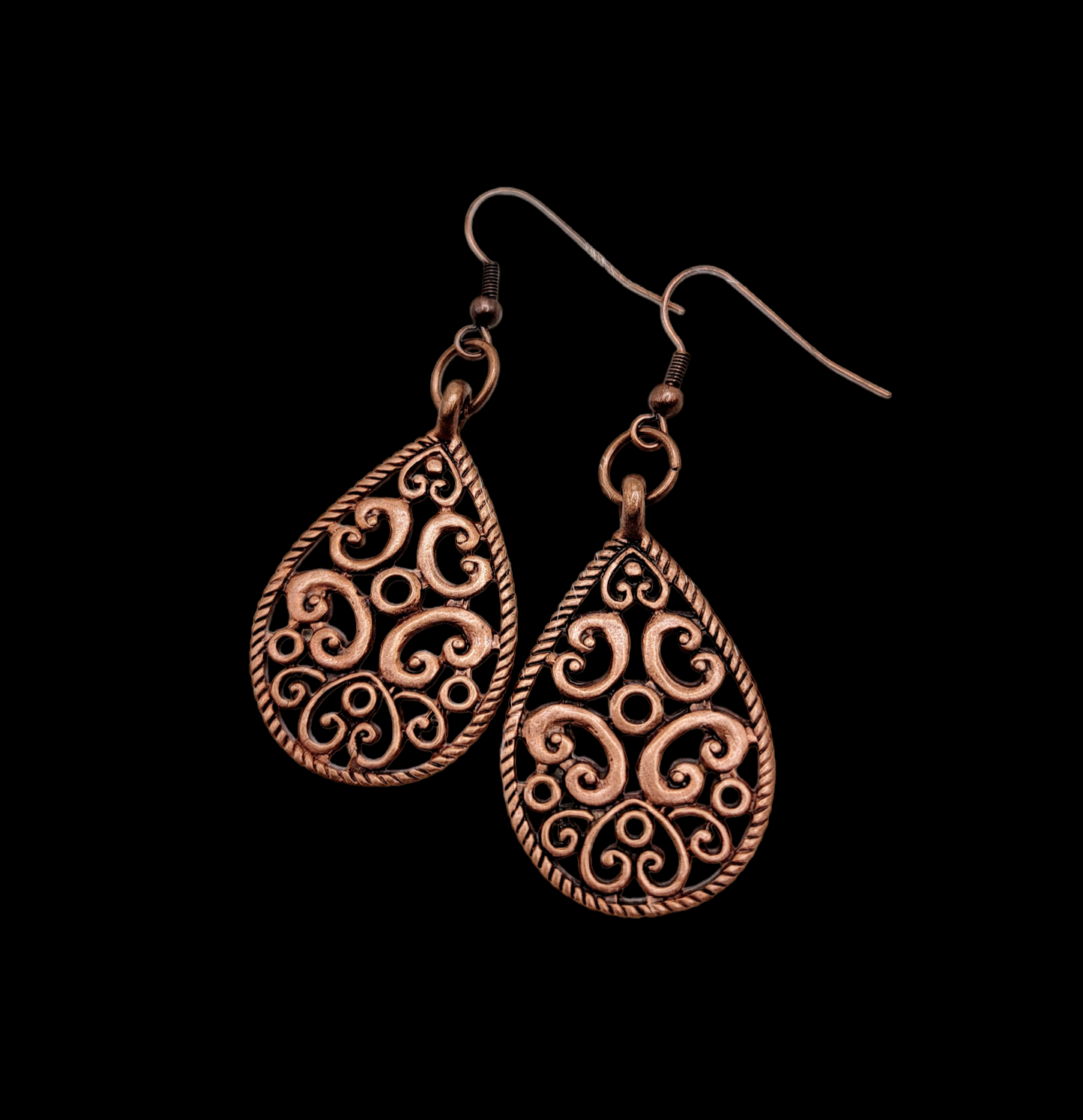 Copper Filigree Earrings