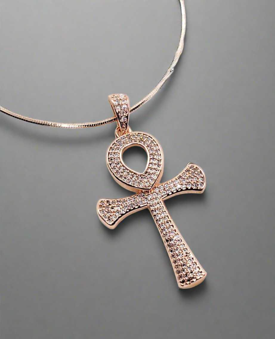Pave Ankh Necklace