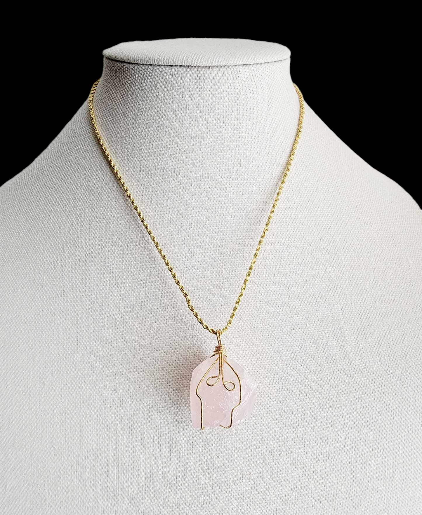 Rose Quartz Nugget Necklace