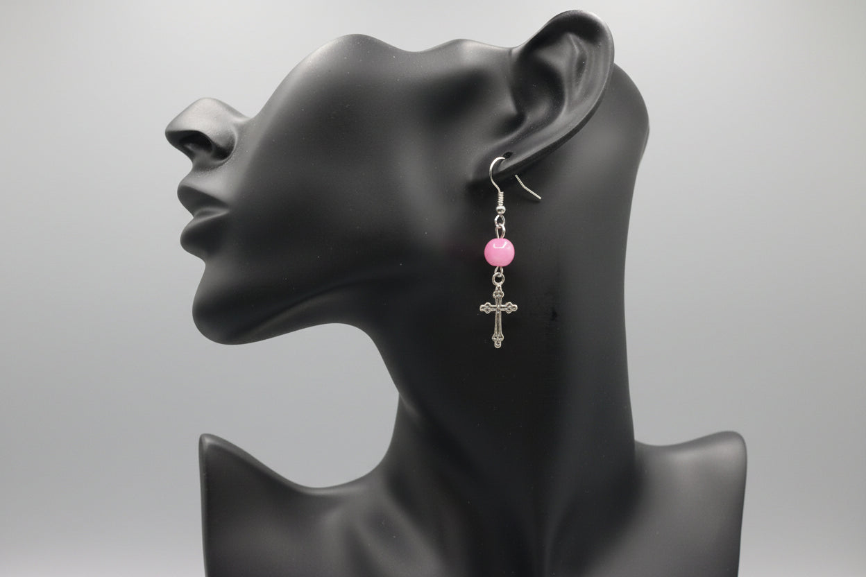 Mini Cross Earrings