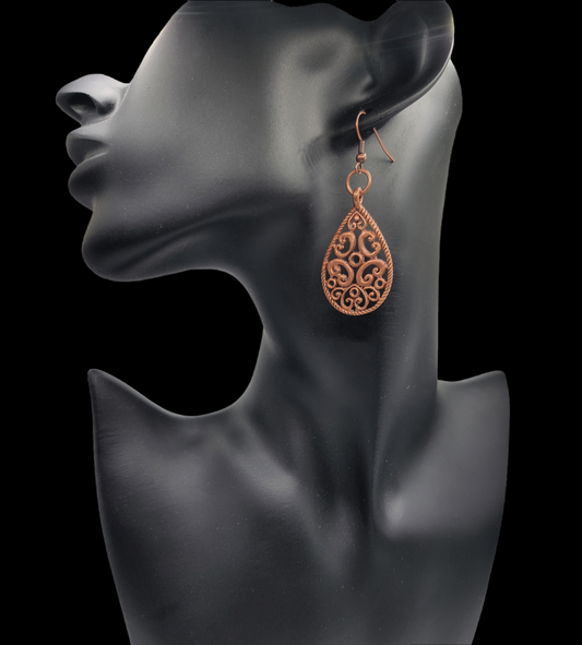 Copper Filigree Earrings