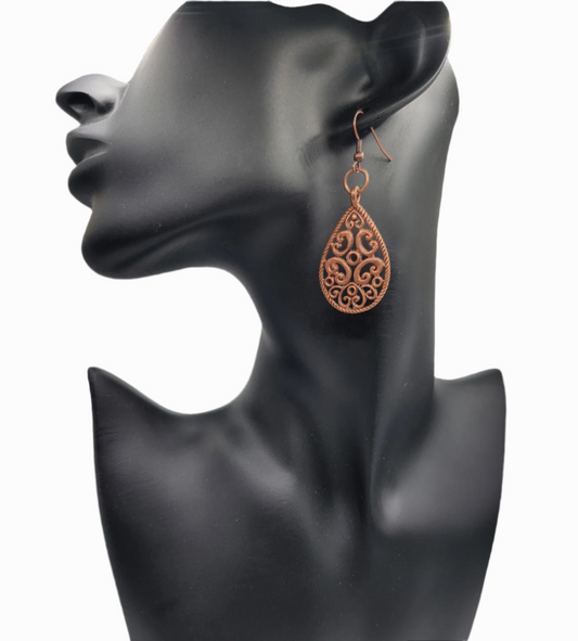 Copper Filigree Earrings