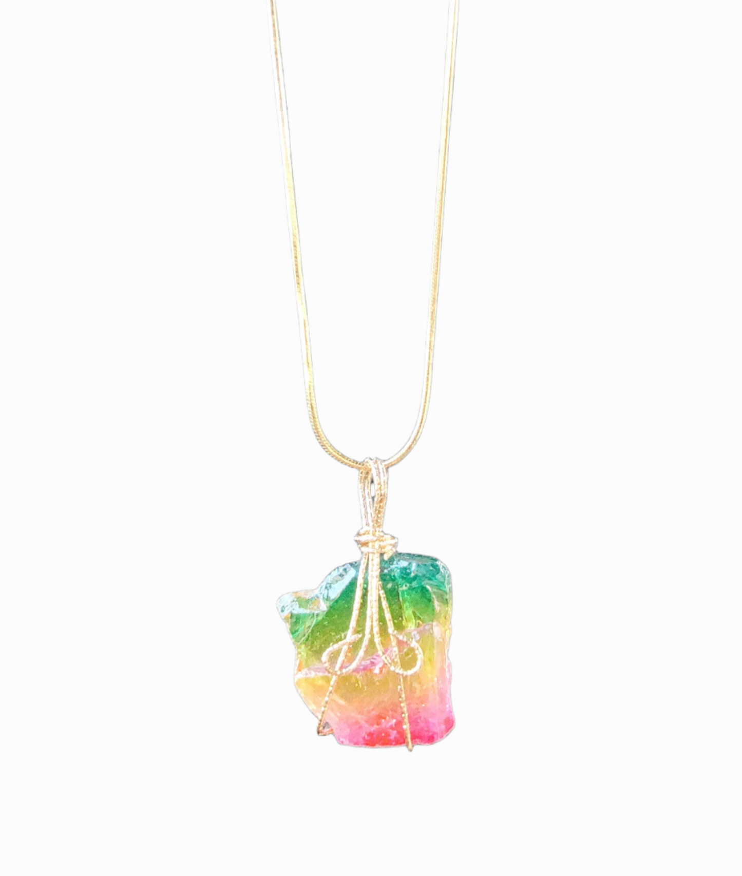 Rainbow Quartz Nugget Necklace