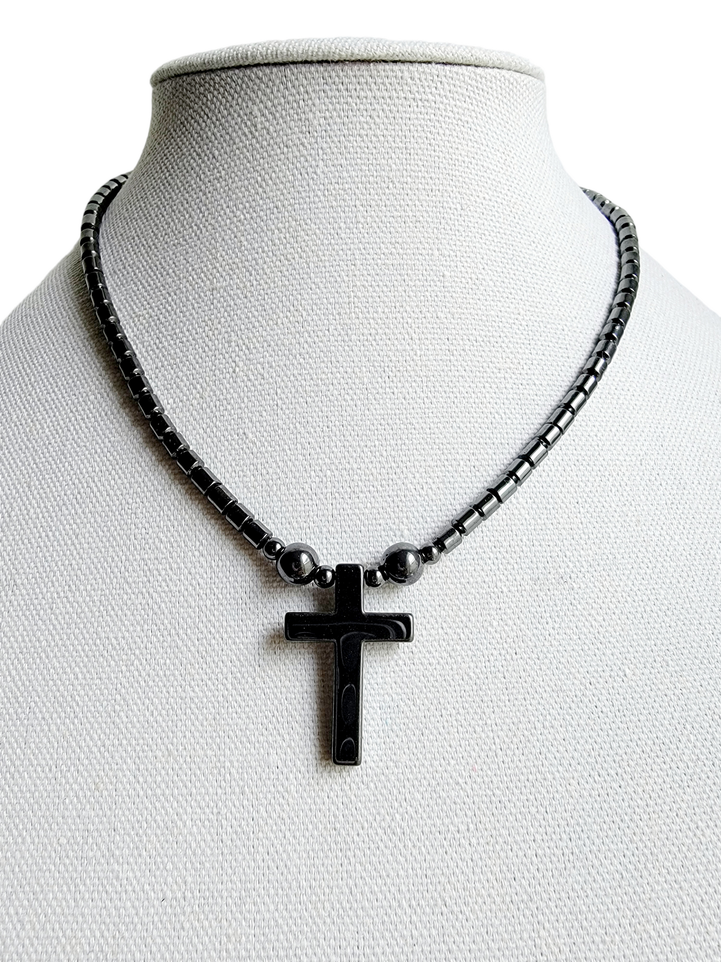 Hematite Cross Necklace